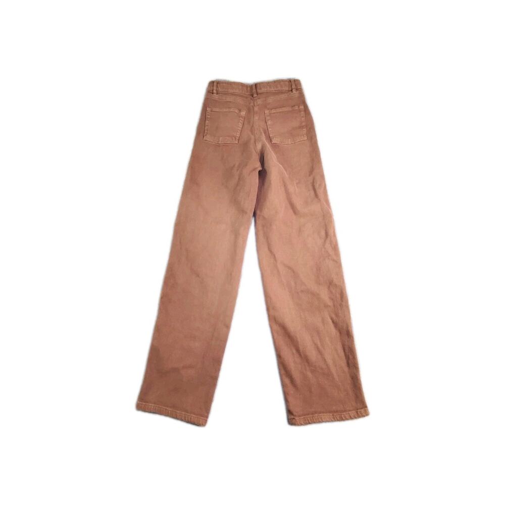 Wilfred Free Straight Leg Jeans Womens Size 2 Brown Wash Denim High Rise C4-217 - Picture 10 of 11
